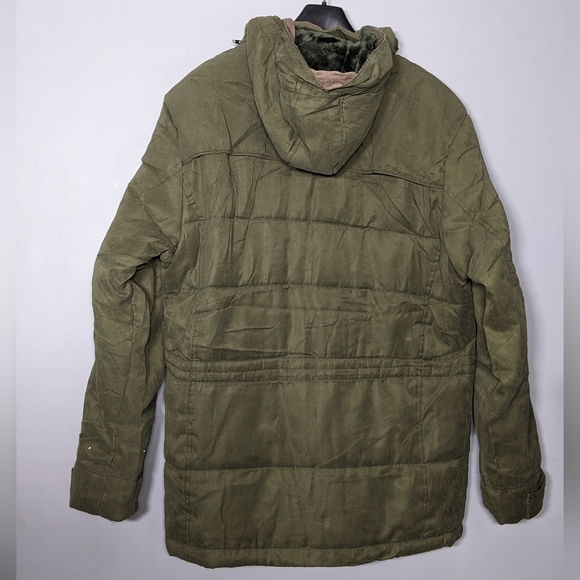 NEW Original Jackets Military Stylish Mens Hooded Winter Coat Green XL - Picture 2 of 2